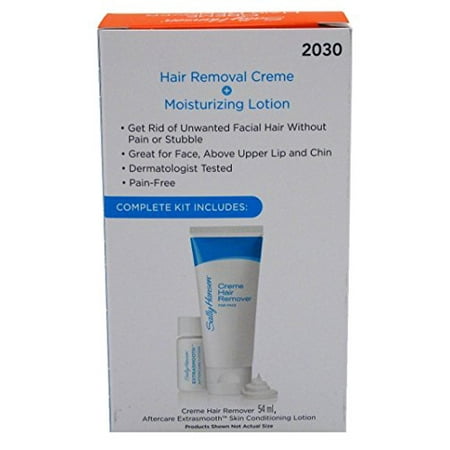 Sally Hansen Creme Hair Remover Duo Kit For Face 3 Pack