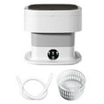 thumbnail image 2 of Comapct Mini Lavadora Ahorro de Agua Conveniente 3 Engranajes Práctica Lavadora Pequeña Plegable para Hotel Dormitorio Personal Camping Apartamento 40W Gris, 2 of 8