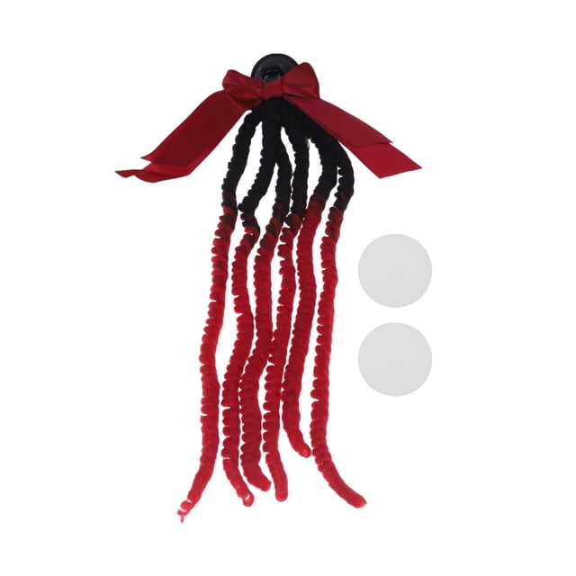 Accesorios de Casco de Motocicleta Decoración Trenza de Seis Hebras con Lazo para Cascos de Motocicleta Bicicleta Esquí Negro Rojo Brillante Seda de Alta Temperatura 1 Set