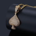 thumbnail image 4 of LAICAIW Iced Out Club Diamond Heart Spade Playing Cards Simulated Lab diamonds Pendant Necklace, 4 of 6