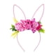 thumbnail image 1 of Diadema con Orejas de conejo de Pascua, accesorios para el cabello, diadema de flores, aro para el pelo encantador para recuerdos de fiesta de Pascua Rosa Yinane Gorros con orejas de conejo, 1 of 8