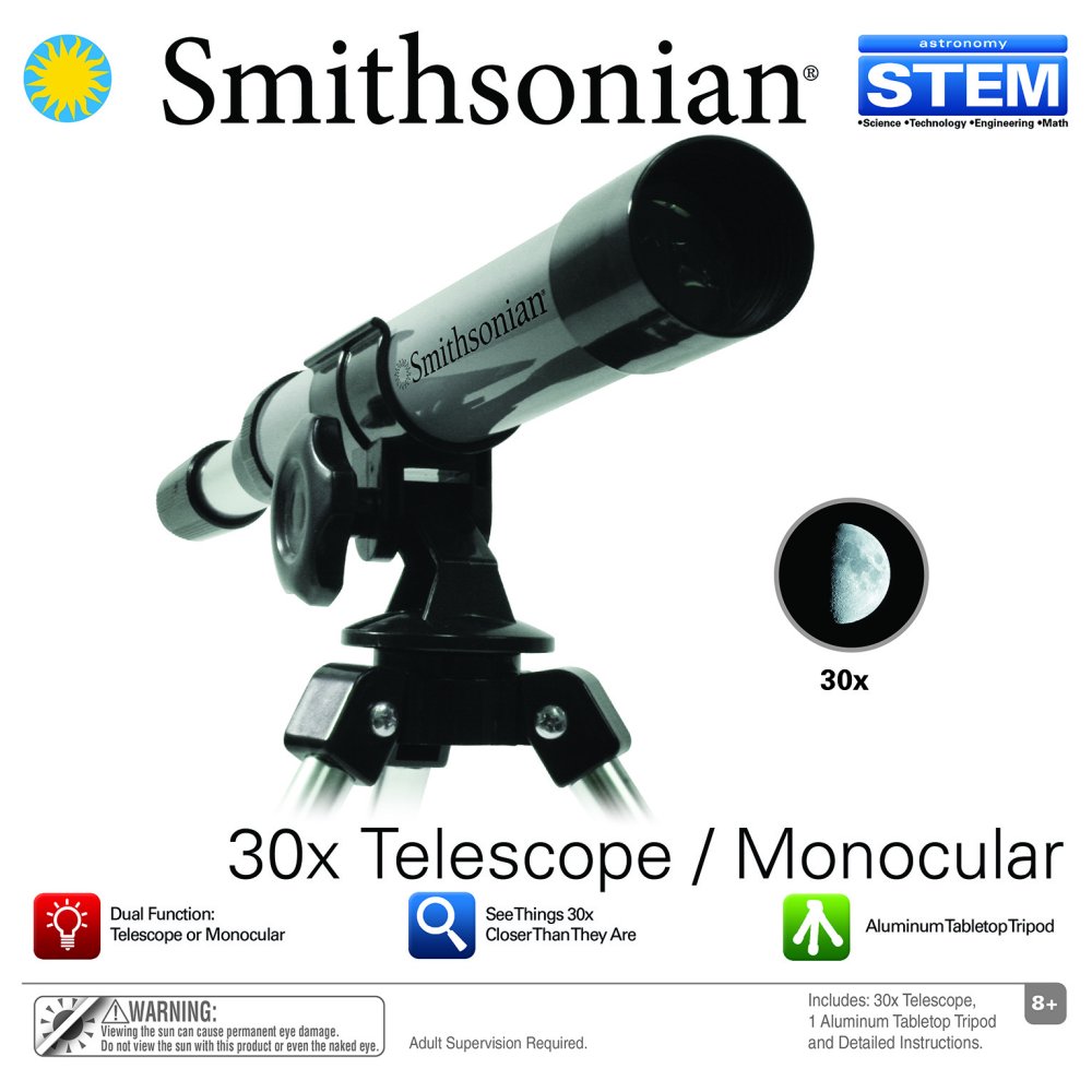 Smithsonian 30X Telescope/Monocular Kit