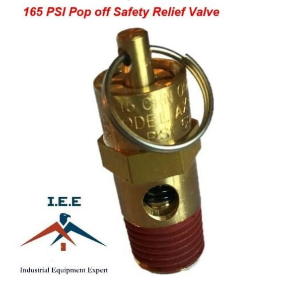 New 1/4" NPT 165 PSI Air Compressor Safety Relief Pressure Valve, Tank Pop Off