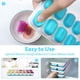 thumbnail image 3 of Bandejas para cubitos de hielo, paquete de 4, silicona de fácil liberación y 14 bandejas flexibles para cubitos de hielo con tapa extraíble resistente a derrames, bandejas de hielo apilables con, 3 of 8
