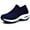 Navy, variant on Women's Walking Shoes Arch Support Non Slip Work Shoes Breathable Knit Upper Lightweight for Plantar Fasciitis
