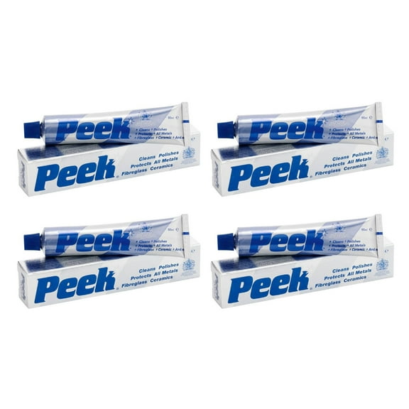 4 Set - Tri-Peek 33001 Metal Polish, 50ml Tube, Pale Blue