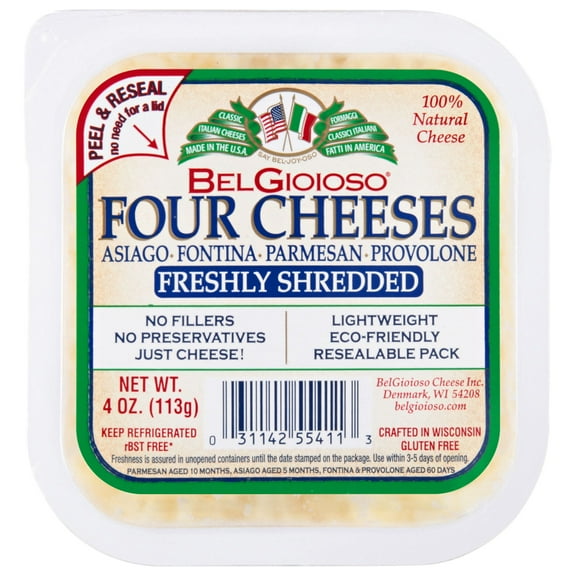 BelGioioso Freshly Shredded 4-Cheese Blend Natural Cup 4 oz