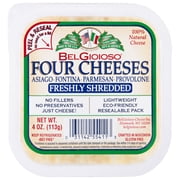BelGioioso Freshly Shredded 4-Cheese Blend, Asiago, Fontina, Parmesan & Provolone, 4 oz