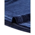 thumbnail image 5 of Vestido ajustado de fiesta de manga 3/4 con hombros descubiertos de terciopelo para mujer Azul oscuro XL, 5 of 5