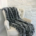 thumbnail image 2 of Plutus 48" x 60" Wolf Faux Fur Luxury Throw in Grey, 2 of 3