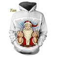 thumbnail image 3 of Sudadera con capucha con estampado 3D y gráfico navideño para hombres y mujeres, sudaderas casuales con diseño de Papá Noel y alce, ropa de calle de gran tamaño para hombres, 3 of 5