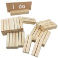 thumbnail image 1 of Titular de la imagen de madera Nota Pads Clips de notas Simple Estilo Tarjeta Funda para el hogar Decoraciones Artes y manualidades Placa Soportes para mostrar 20 piezas Inevent HA012721-00, 1 of 7