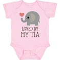 thumbnail image 3 of Inktastic Tia Loves Me Baby Elephant Boys or Girls Baby Bodysuit, 3 of 5