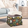 thumbnail image 5 of Storage Box With Lid 16.5x12.6x11.8In Foldable Stacked Household Storage Box Cute Christmas Leaves, 5 of 7