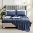 thumbnail image 2 of Sentmoon Bed Sheet Fitted Sheets Bed Sheet Set 3 Piece Solid Color Brushed Microfiber Core Bedding Set Soft Breathable Deep Pocket Fitted Sheet Flat Sheet Pillowcase Set for Guest Room, 2 of 7