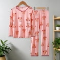 thumbnail image 2 of Gubotare Tween Pajamas Girls Two-Piece Pajama Set for Boys & Girls Soft Toddler Pajamas for Kids, Family Matching PJs 5T 6T (Pink,5-6 Years), 2 of 7