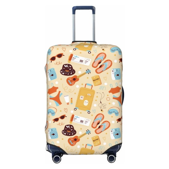 Xecao Summer Travel print Elastic Luggage Cover, with double-sided print , is perfect for travel, business, and daily use