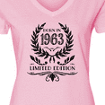 thumbnail image 4 of Inktastic Born in 1963 Limited Edition Women's V-Neck T-Shirt, 4 of 5