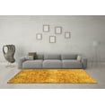 thumbnail image 3 of Ahgly Company Machine Washable Indoor Square Abstract Yellow Modern Area Rugs, 6' Square, 3 of 4
