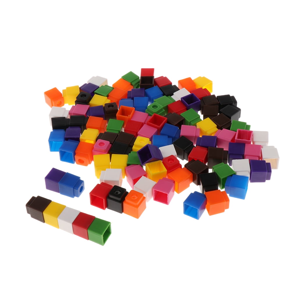 Learning Resources Mathlink Cubes 100pcs Set Early Math Educational Activity 