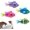 4 PCS, variant on Electronic Engaging Pet Toy Fish, Waterproof LED Light Electronic Fish, Speeding up and Slowing Down Sway in Water, Twist Tail in a Lifelike Manner (6 PCS)