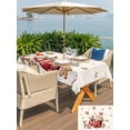 thumbnail image 4 of Outdoor Tablecloth with Umbrella Hole and Zipper, Christmas Rectangle Table Cloth 54x80 Inch Waterproof Tablecloth, Winter Deer Ice Cream Cookies Star Pine Needle Picnic Table Cover for Patio Camping, 4 of 7