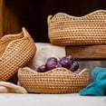 thumbnail image 6 of Frogued Rattan Woven Storage Basket, 6 of 8