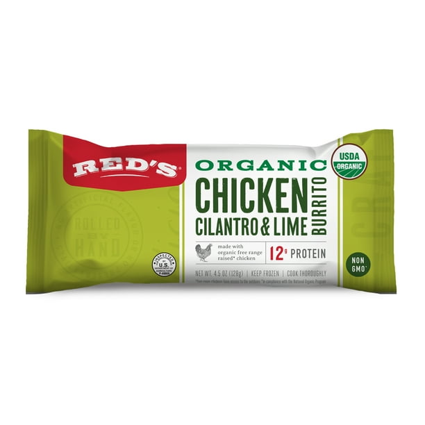 Red's Organic Chicken, Cilantro and Lime Burrito, 4.5 oz (Frozen