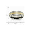 thumbnail image 2 of Titanium 14k Gold Inlay 8mm Brush/Polish Band - Size 8.5, 2 of 2