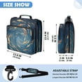 thumbnail image 3 of Zipper Binder with Shoulder Strap 2 inch 3 Ring Waterproof File Folder Organizer Bag 500 Sheet Whirlpool Carp Pattern, 3 of 8