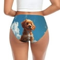 thumbnail image 3 of Womens Underwear -  Blue Sky Cloud Puppy No Show Seamless Underwear for Women, Soft Stretch Sexy Women's Panties, Cute Hipster Ladies Panties Bikini Underwear Briefs, 3 of 6