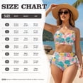 thumbnail image 5 of XYZCANDO Hawaii Pineapple Couple Matching Beachwear Set Swim Trunks & Two Piece Tummy Control Bikini Matching Outfit for Honeymoon Beach Vacation Pool Party Summer His and Hers Swimwear Set, 5 of 6