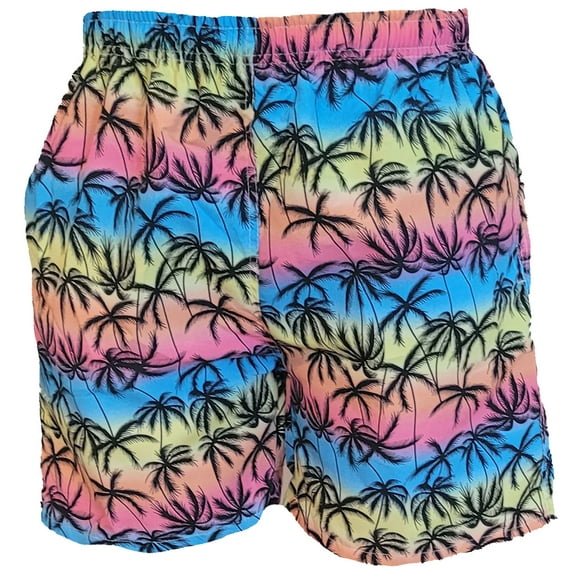 Men's Elastic Waist Swim Shorts, Swimming Trunks, Board Beach Swimwear, Bathing Suit w/ Two Side Packets, Inside Drawstring & Inner Mesh Lining