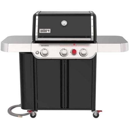 Weber Genesis E-330 3-Burner Natural Gas Grill, Black with PureBlu Burners, Sear Function, and Flavorizer Bars