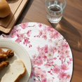 thumbnail image 3 of Spring Peach Flowers Round 13 Inch Placemats Set of 2, Pink Botanical Floral Leaves Branch HeatResistant Non Slip Place Mats for Dining Table, Wipeable Braided Kitchen Table Mats for Housewarming, 3 of 9