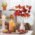 thumbnail image 6 of Orange Artificial Maple Leaf Branch - 27.56" Fall Foliage Decor - Realistic Plastic Autumn Leaves for Indoor/Outdoor Decor, Wedding Centerpieces & Seasonal Home Landscaping, 6 of 6