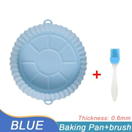 

Air Fryer Silicone Pot Reusable Baking Accessories Easy to Clean Round Liner Oven Tray Fried Pizza Chicn Mat Air Fryer Tools