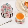 thumbnail image 5 of Haosy Set of 6 Drink Woven Coaster with Holder Heat Resistant Non-Slip Bar Coasters 4 Inches Cute Cartoon Mermaid, 5 of 7