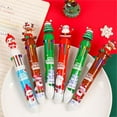 thumbnail image 3 of Cagogo under $5 4Pcs Multicolor Pen, Multi Color Press Pen, 10 Color Ballpoint Pen,ChildrenChristmas Gift, Teen Writing Pen, Cartoon Character Pen, Holiday Study Supplies, Christmas Party Favor, 3 of 9