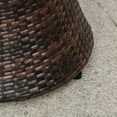 thumbnail image 2 of Outdoor Bistro Tables Wicker Side Table for Patio Garden Round Rattan Desk All Weather Brown, 2 of 7