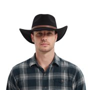 Kanut Sports - Rocky - Wool Felt Western-Style Black Cowboy Hat for Male