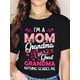 thumbnail image 1 of Funny 'I'm a Mom, Grandma & Great-Grandma' Graphic Tee - Casual Crew Neck Short Sleeve T-Shirt with Colorful Letter Print for Women, Black, 1 of 7