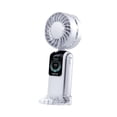thumbnail image 4 of Ventilador de mano pequeño 100 Velocidad ajustable plegable Bajo ruido con pantalla LED Ventilador portátil para campamento de cocina Interior al aire, 4 of 8
