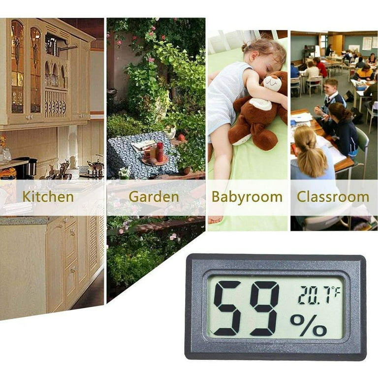 Goabroa Mini Hygrometer Thermometer Digital Indoor Humidity Gauge Monitor  with Temperature Meter Sensor Fahrenheit (℉)