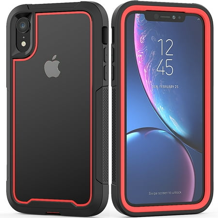 Allytech iPhone XR Case, Slim Clear Shock-Absorbing Dustproof Lightweight Cover, Without Built-in-Screen Protector, 2 in 1 Shockproof Case, Gray