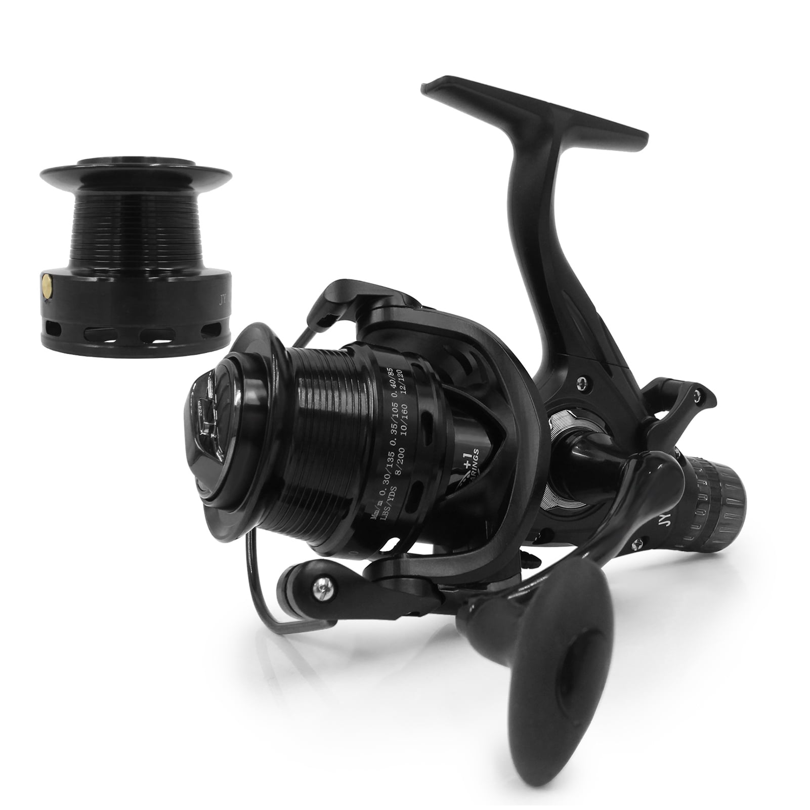 Spinning 9+1BB Speed Ratio Fishing Reel With Dual Brake System Smooth Spinning Reel With Dual Spool Interchangeable Handle Fishing Tackle