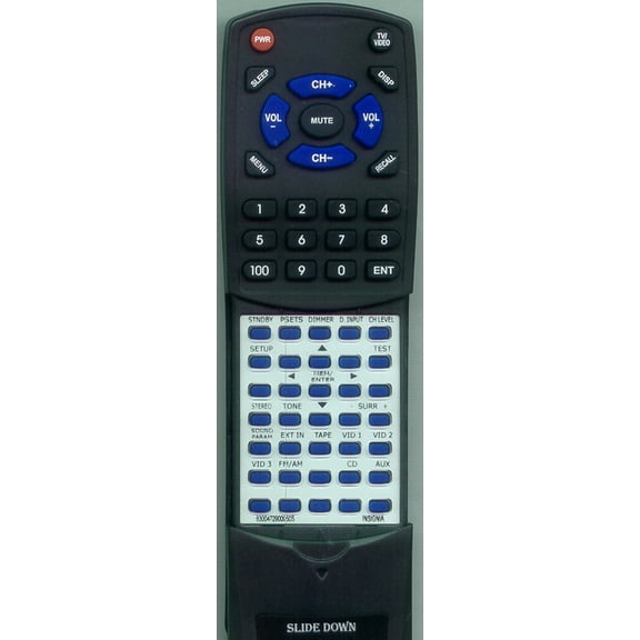 Replacement Remote for INSIGNIA 8300472900050S, RT8300472900050S, KRC4729D, NSR5100, NSR5101