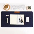 thumbnail image 2 of Soft Mouse Pad Table Computer Desk Mat Large Laptop Desk Mat Felt Laptop Cushion Office Home Large Dark Blue, 2 of 9