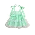 thumbnail image 2 of Musuos Baby Girl Princess Dress 12 18 24M 3 4T Sleeveless Tie Strap Swiss Dots Ruffle Tulle Dress Toddler Summer Outfit, 2 of 10