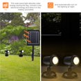 thumbnail image 3 of Bsv-Sl204 Luz Solar Para Estanque Con Batería Led Foco De Paisaje Ángulo Ajustable Blanco Cálido Luz De Fuente Subacuática Para Acuario De Pecera Inevent HA016438-00, 3 of 7